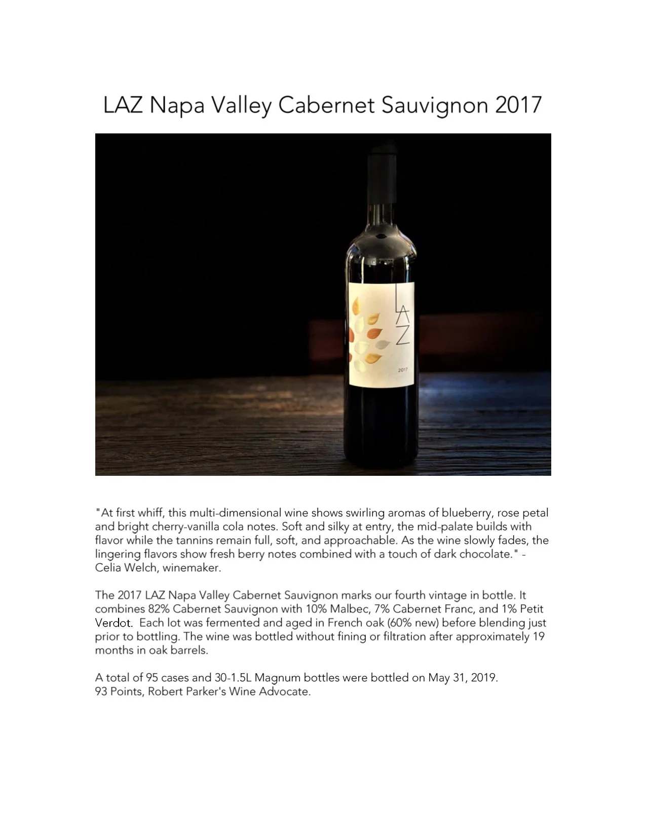 2017 Vintage — LAZ